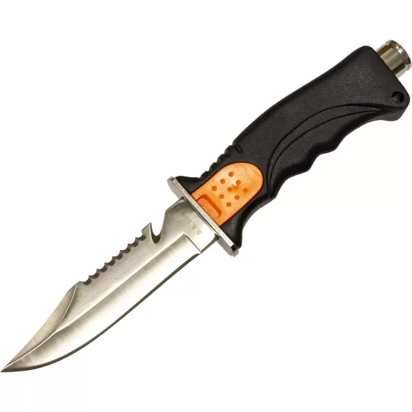 Cressi Borg, Long Blade Knife for Diving and Spearfishing Knife - Pointed &amp; Blunt Tip