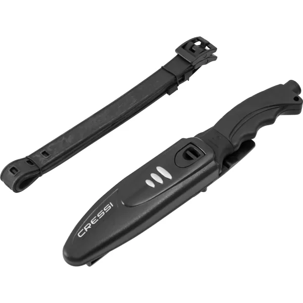 Cressi Borg, Long Blade Knife for Diving and Spearfishing Knife - Pointed &amp; Blunt Tip