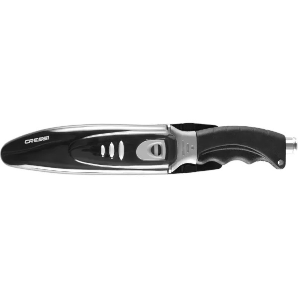 Cressi Borg, Long Blade Knife for Diving and Spearfishing Knife - Pointed &amp; Blunt Tip
