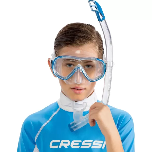 Cressi Children Wide View Comfortable Snorkeling Set - Ondina &amp; Top Jr: made in Italy