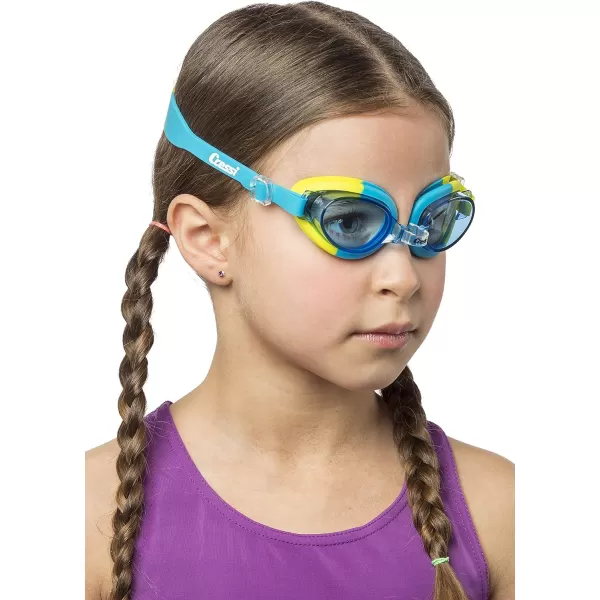 Cressi Colorful Kids Swim Goggles for Boys and Girls 4-8 Years Old - Dolphin 2.0, Starfish, and Seahorse: Designed in Italy