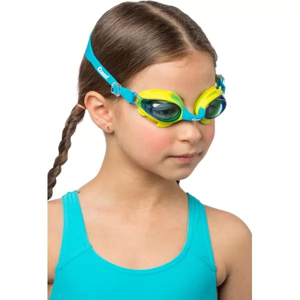 Cressi Colorful Kids Swim Goggles for Boys and Girls 4-8 Years Old - Dolphin 2.0, Starfish, and Seahorse: Designed in Italy