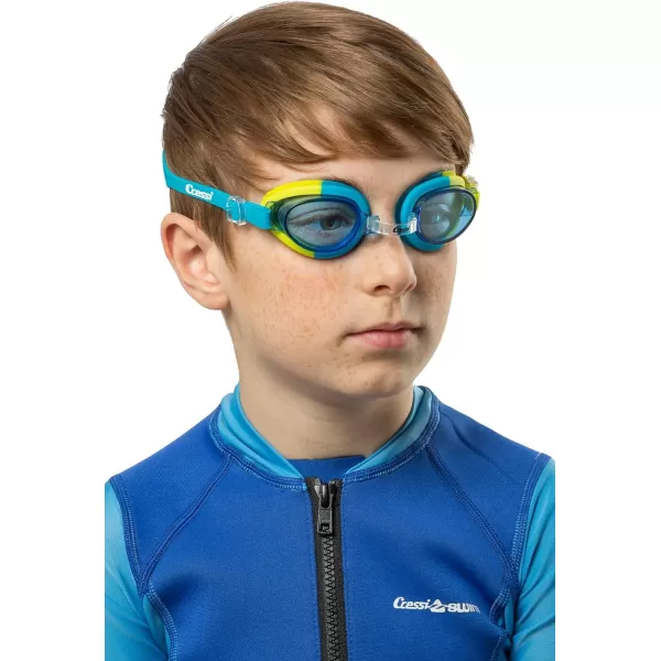 Cressi Colorful Kids Swim Goggles for Boys and Girls 4-8 Years Old - Dolphin 2.0, Starfish, and Seahorse: Designed in Italy