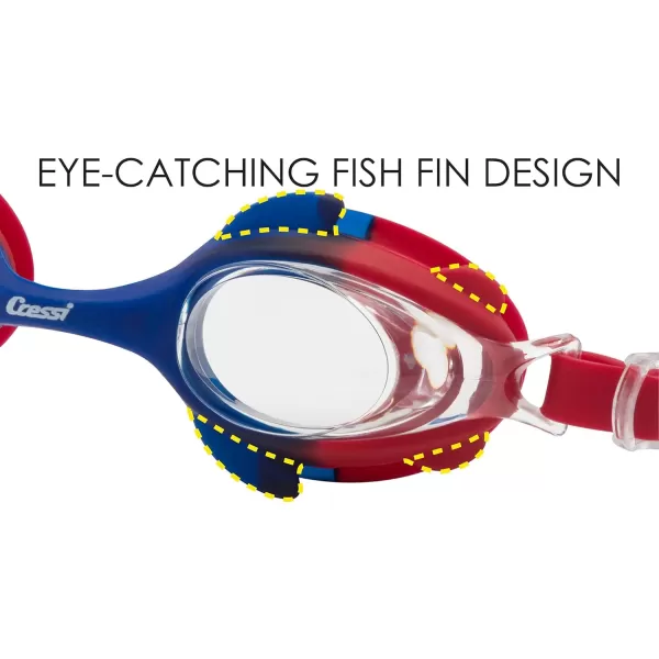 Cressi Colorful Kids Swim Goggles for Boys and Girls 4-8 Years Old - Dolphin 2.0, Starfish, and Seahorse: Designed in Italy