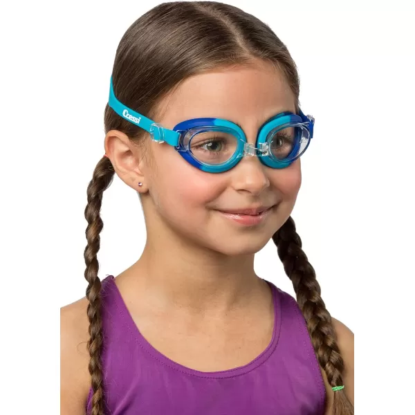 Cressi Colorful Kids Swim Goggles for Boys and Girls 4-8 Years Old - Dolphin 2.0, Starfish, and Seahorse: Designed in Italy