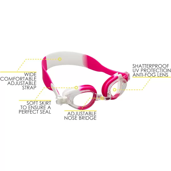 Cressi Colorful Kids Swim Goggles for Boys and Girls 4-8 Years Old - Dolphin 2.0, Starfish, and Seahorse: Designed in Italy