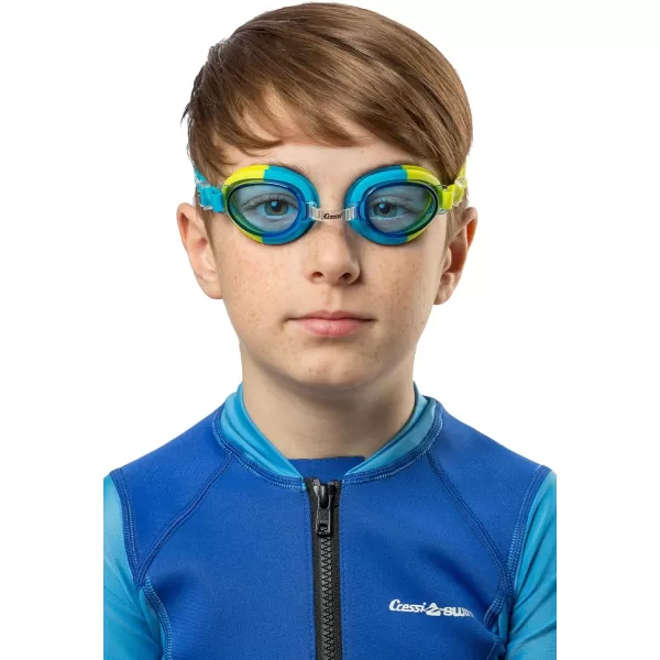 Cressi Colorful Kids Swim Goggles for Boys and Girls 4-8 Years Old - Dolphin 2.0, Starfish, and Seahorse: Designed in Italy