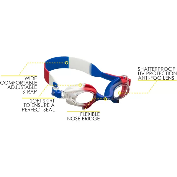 Cressi Colorful Kids Swim Goggles for Boys and Girls 4-8 Years Old - Dolphin 2.0, Starfish, and Seahorse: Designed in Italy