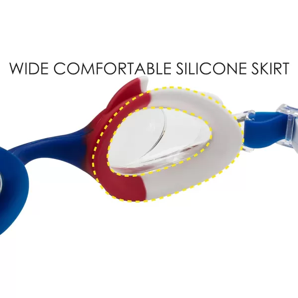 Cressi Colorful Kids Swim Goggles for Boys and Girls 4-8 Years Old - Dolphin 2.0, Starfish, and Seahorse: Designed in Italy