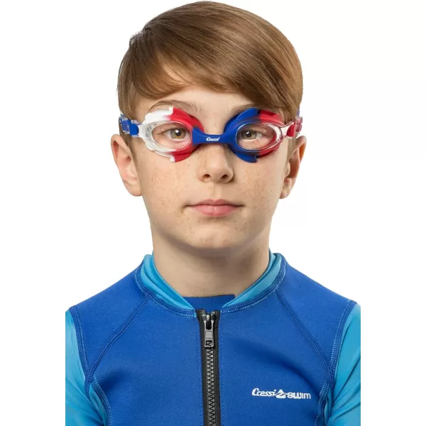 Cressi Colorful Kids Swim Goggles for Boys and Girls 4-8 Years Old - Dolphin 2.0, Starfish, and Seahorse: Designed in Italy