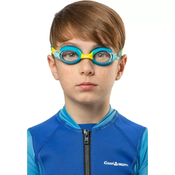 Cressi Colorful Kids Swim Goggles for Boys and Girls 4-8 Years Old - Dolphin 2.0, Starfish, and Seahorse: Designed in Italy