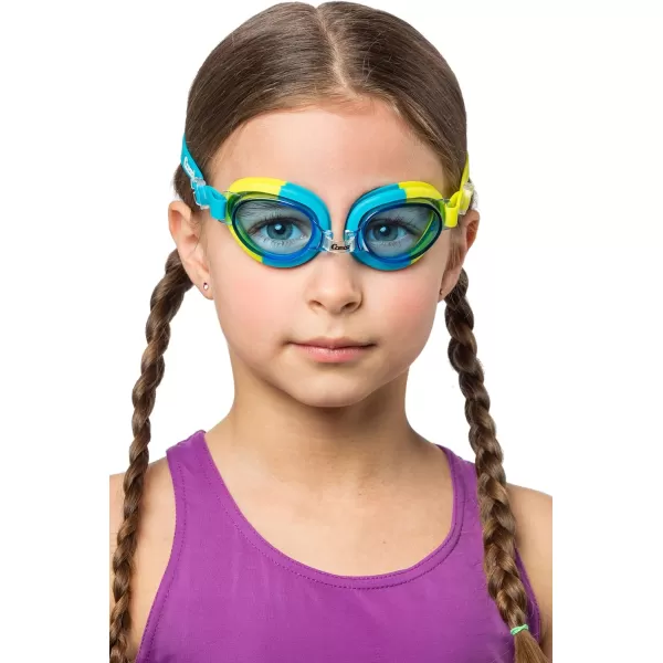 Cressi Colorful Kids Swim Goggles for Boys and Girls 4-8 Years Old - Dolphin 2.0, Starfish, and Seahorse: Designed in Italy