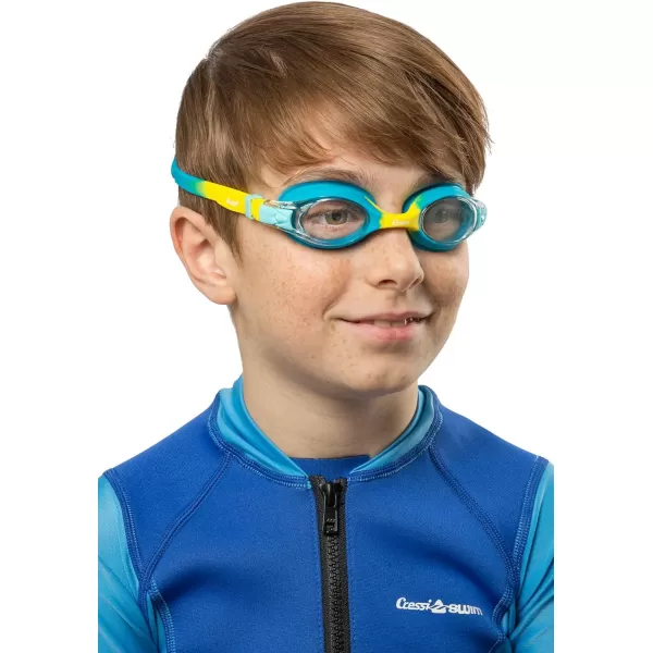 Cressi Colorful Kids Swim Goggles for Boys and Girls 4-8 Years Old - Dolphin 2.0, Starfish, and Seahorse: Designed in Italy