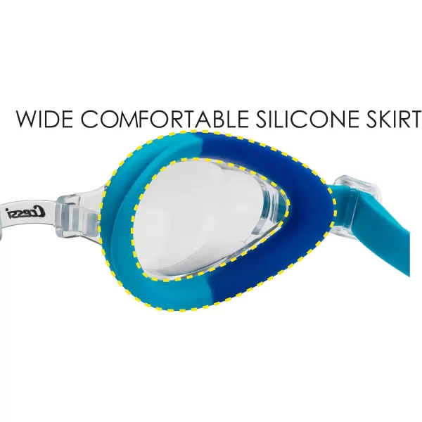 Cressi Colorful Kids Swim Goggles for Boys and Girls 4-8 Years Old - Dolphin 2.0, Starfish, and Seahorse: Designed in Italy