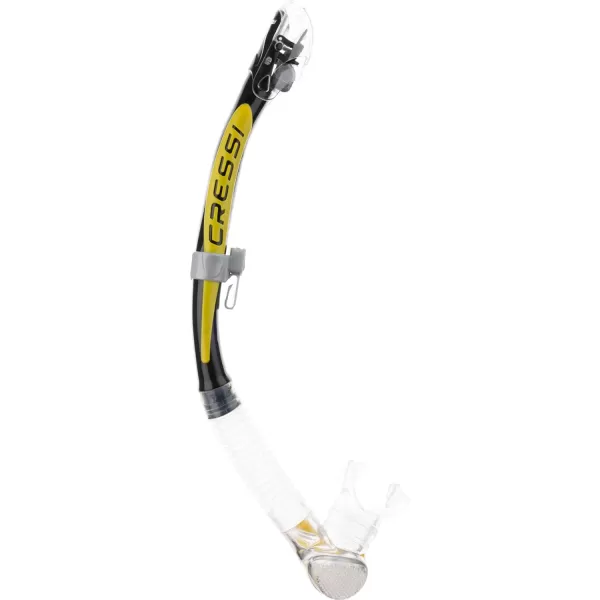 Cressi Foldable Adult Dry Snorkel for Scuba Diving, Snorkeling - Alpha Ultra Dry Made in Italy