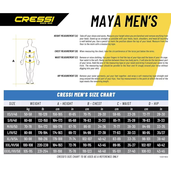 Cressi Full Diving Snorkeling Men's and Ladies' Wetsuit 2.5mm in Premium High Stretch Neoprene - Maya: Designed in Italy