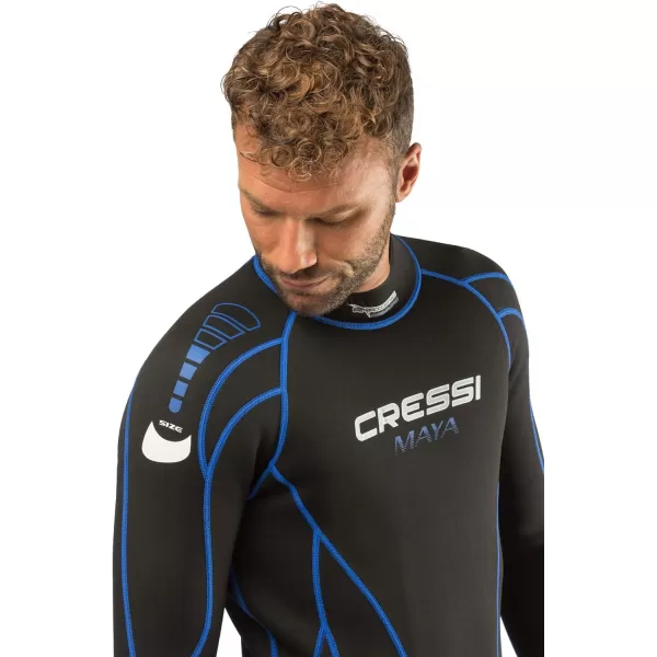 Cressi Full Diving Snorkeling Men's and Ladies' Wetsuit 2.5mm in Premium High Stretch Neoprene - Maya: Designed in Italy