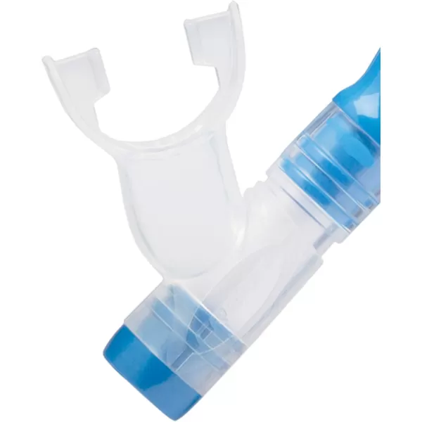 Cressi Kids Semi-Dry Snorkel - Splash-Guard on Top, Bottom Purge Valve, Silicone Mouthpiece, Quick-Release Keeper - Top: made in Italy