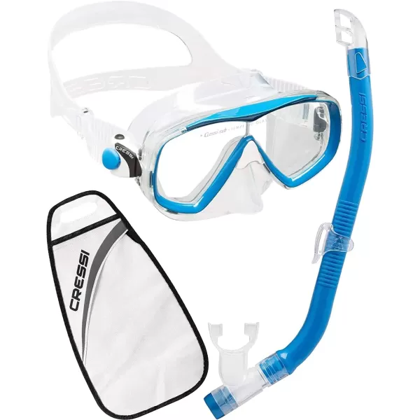 Cressi Kids Snorkeling Mask and Semi-Dry Snorkel Kit, Made of Soft Silicone, Estrella &amp; Top: Made in Italy