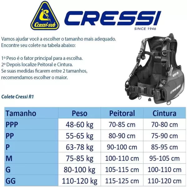 Cressi Lightweight Scuba Diving Jacket BCD with Integrated Movable Weight Pockets and 3 Exhaust Valves: R1: Designed in Italy