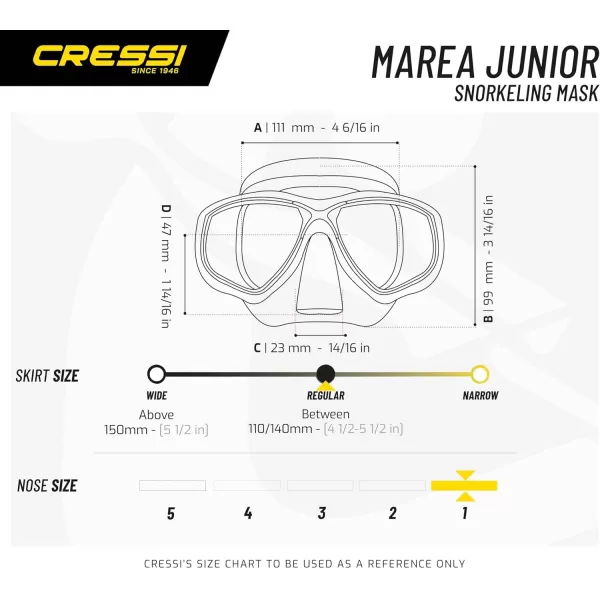 Cressi MAREA JR, Kids Youth Snorkeling Soft Mask - Cressi: Italian Quality Since 1946