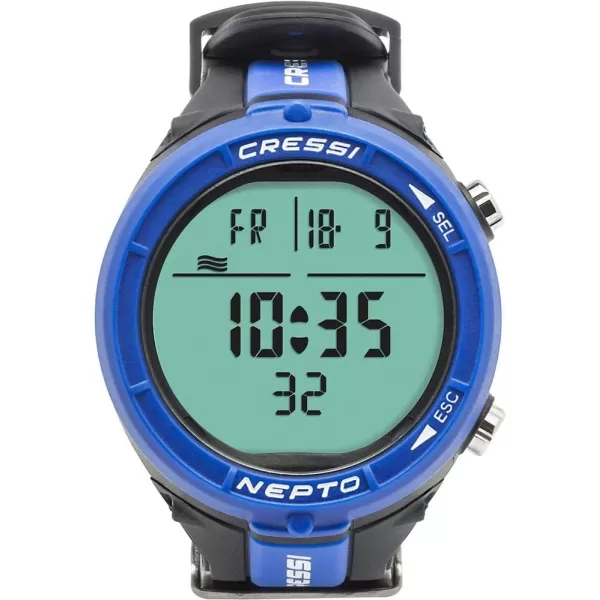 Cressi Nepto Freediving Watch Computer - Fully Customizable - Protection against Taravana risk - Logbook - Made in Italy