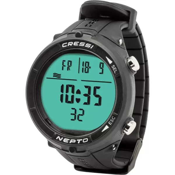 Cressi Nepto Freediving Watch Computer - Fully Customizable - Protection against Taravana risk - Logbook - Made in Italy