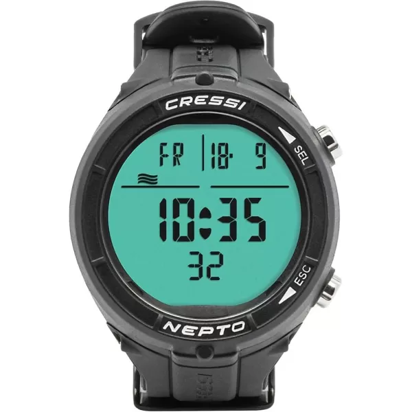 Cressi Nepto Freediving Watch Computer - Fully Customizable - Protection against Taravana risk - Logbook - Made in Italy