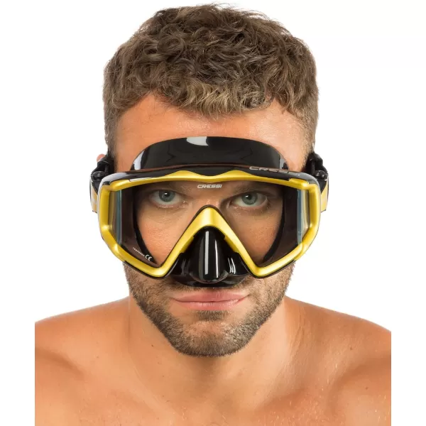 Cressi Perfect View Scuba Diving, Snorkeling Mask in Pure Comfortable Silicone - Liberty Triside SPE: Designed in Italy