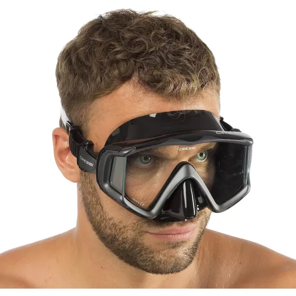 Cressi Perfect View Scuba Diving, Snorkeling Mask in Pure Comfortable Silicone - Liberty Triside SPE: Designed in Italy