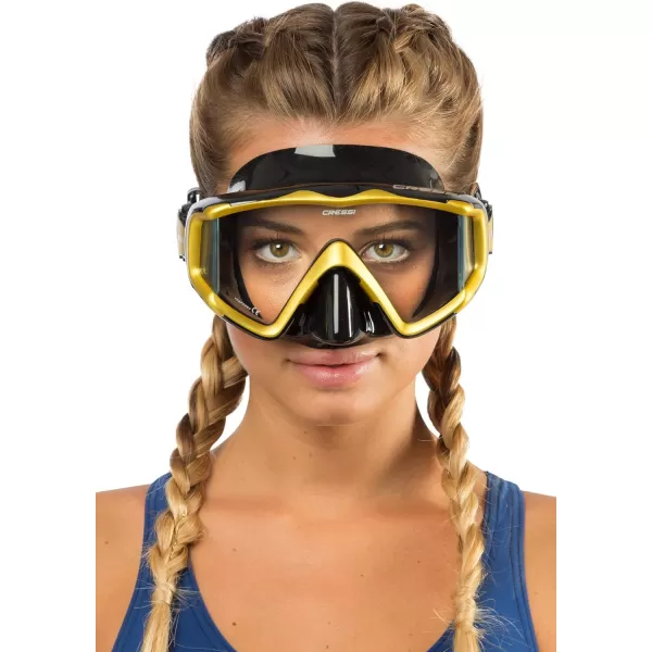 Cressi Perfect View Scuba Diving, Snorkeling Mask in Pure Comfortable Silicone - Liberty Triside SPE: Designed in Italy