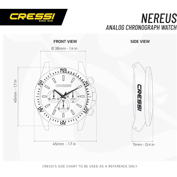 Cressi Professional Dive Watch, Water Resistant until 200 m , with Crystal Glass - Nereus: designed in Italy