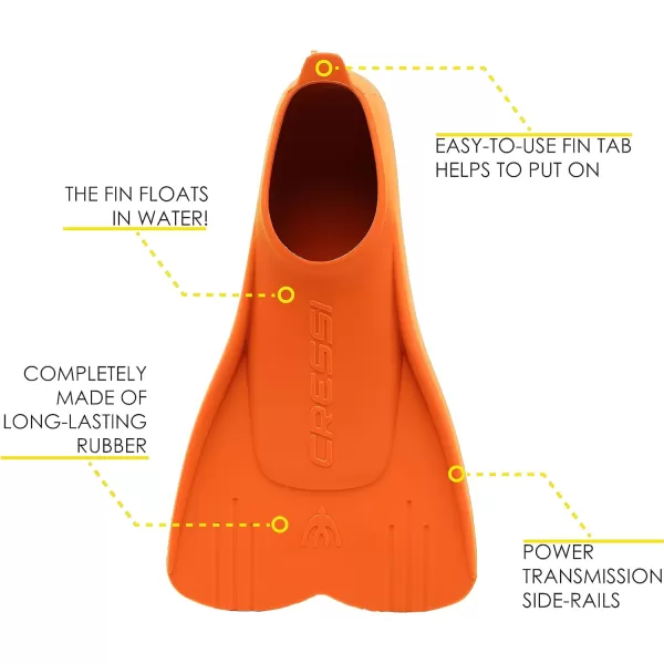 Cressi Short Floating Swim Fins to Learn to Swim - For Kids 1 Years Old and up - Mini Light: designed in Italy