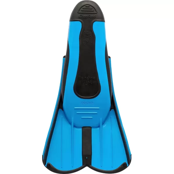 Cressi Short Full Foot Pocket Fins for Swimming or Training in the Pool and in the Sea - Light: made in Italy