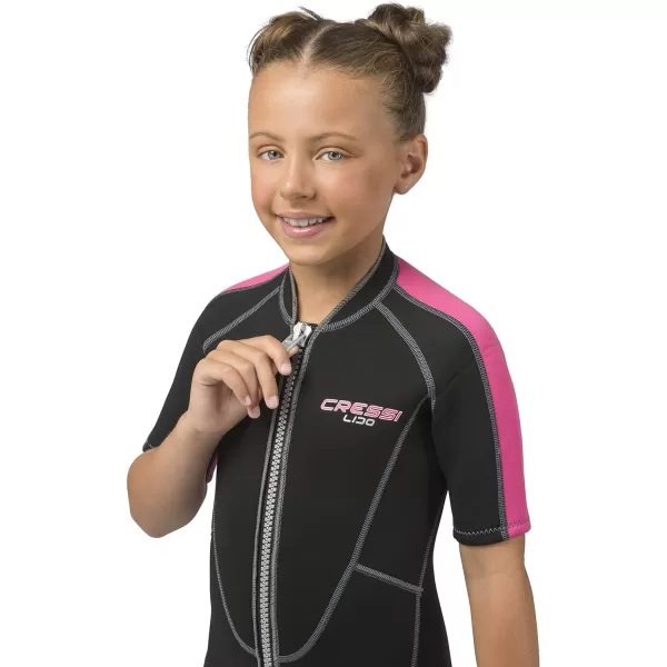 Cressi Short Kids, Boys &amp; Girls, Front-Zip Neoprene Wetsuit for All Water Sports | Lido Junior