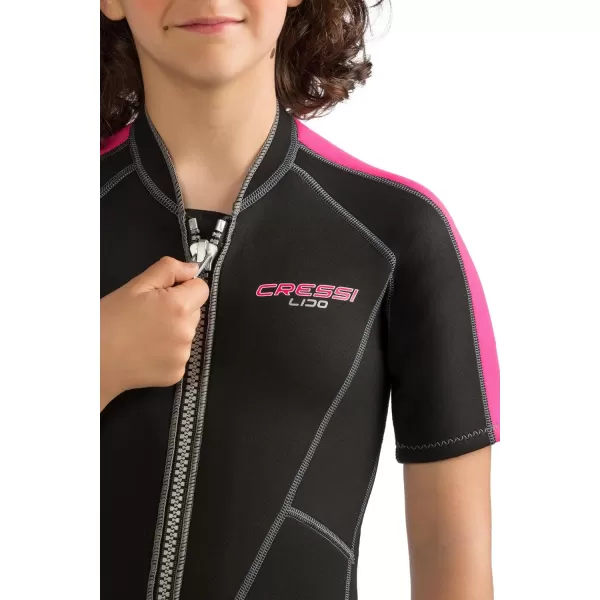 Cressi Short Kids, Boys &amp; Girls, Front-Zip Neoprene Wetsuit for All Water Sports | Lido Junior
