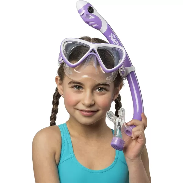 Cressi Snorkeling Silicone Set  for Kids aged 5 to 15 year old - Pegaso &amp; Iguana Dry: designed in Italy