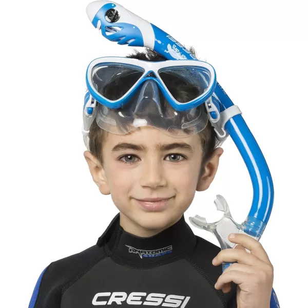 Cressi Snorkeling Silicone Set  for Kids aged 5 to 15 year old - Pegaso &amp; Iguana Dry: designed in Italy
