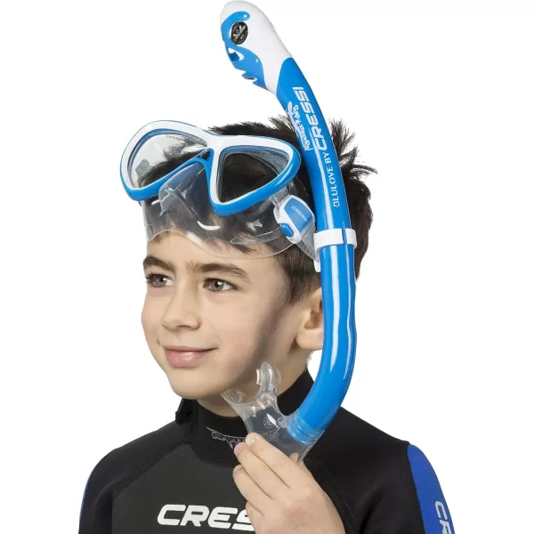Cressi Snorkeling Silicone Set  for Kids aged 5 to 15 year old - Pegaso &amp; Iguana Dry: designed in Italy