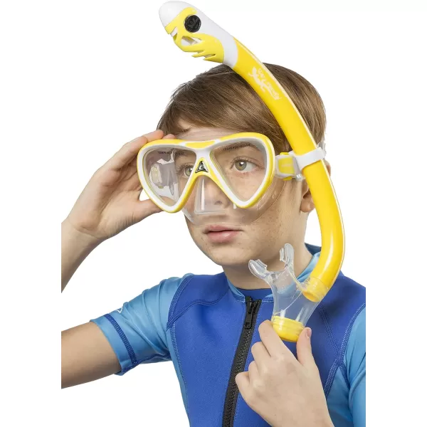 Cressi Snorkeling Silicone Set  for Kids aged 5 to 15 year old - Pegaso &amp; Iguana Dry: designed in Italy