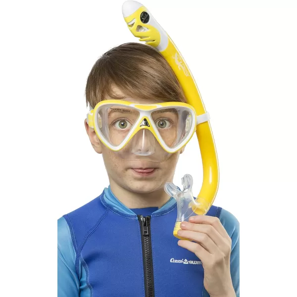 Cressi Snorkeling Silicone Set  for Kids aged 5 to 15 year old - Pegaso &amp; Iguana Dry: designed in Italy