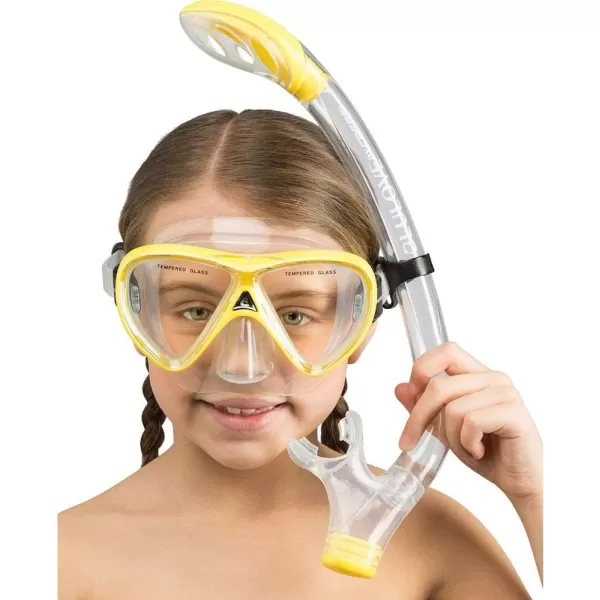 Cressi Snorkeling Silicone Set  for Kids ages 5 to 15 years old - Pegaso &amp; Iguana: designed in Italy