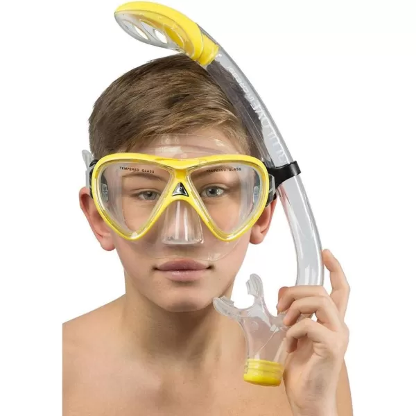 Cressi Snorkeling Silicone Set  for Kids ages 5 to 15 years old - Pegaso &amp; Iguana: designed in Italy