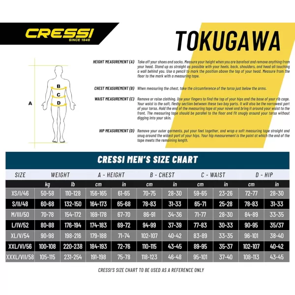 Cressi Spearfishing and Freediving Wetsuit with Loading Chest Pad, Knee Protection, Anatomical Design - Tokugawa: Designed in Italy