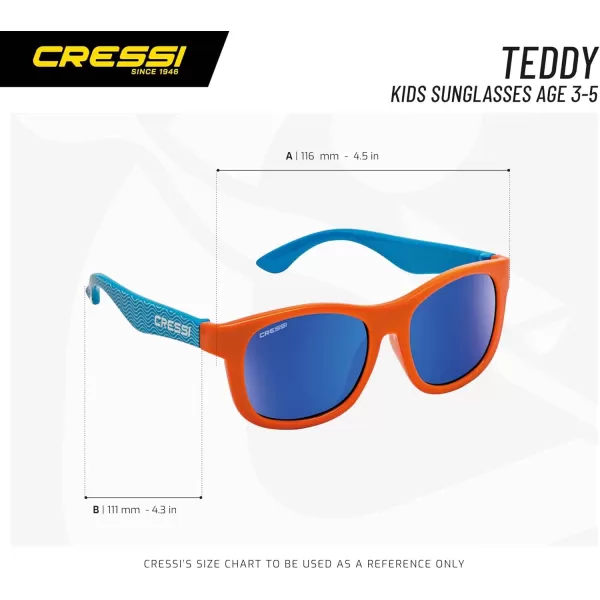 Cressi Teddy Kids Cool Sporty Sunglasses, Anti-UV Polarized Lenses, from 3 to 5 years: designed in Italy