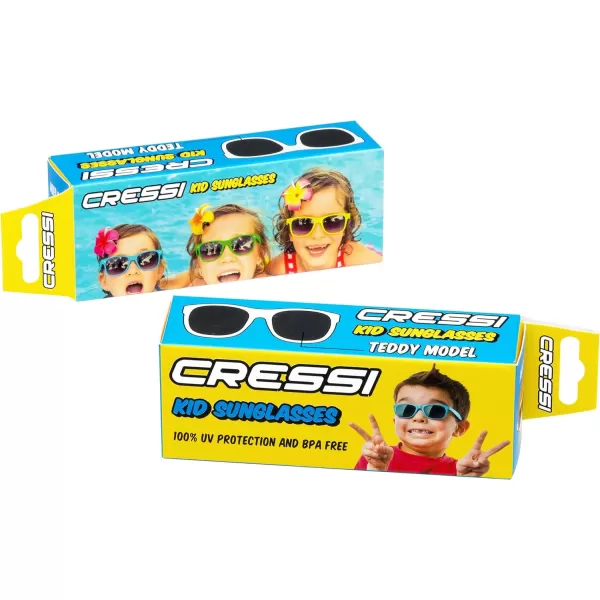 Cressi Teddy Kids Cool Sporty Sunglasses, Anti-UV Polarized Lenses, from 3 to 5 years: designed in Italy