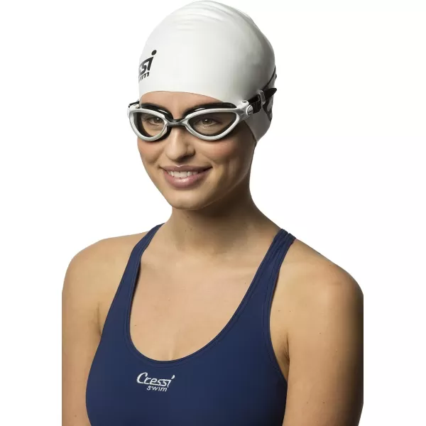 Cressi Thunder Professional Adult Swim Goggles with Wide View Ergonomic Anti-Scratch Lens | Made in Italy by Cressi