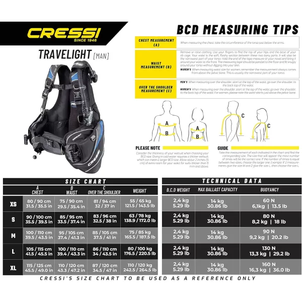 Cressi Travelight 15 LBS Scuba Diving Package Carry On Reg Dive Computer GupG Reg Bag and Kraken Dive Torch