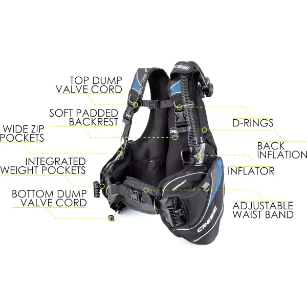 Cressi Travelight 15 LBS Scuba Diving Package Carry On Reg Dive Computer GupG Reg Bag and Kraken Dive Torch