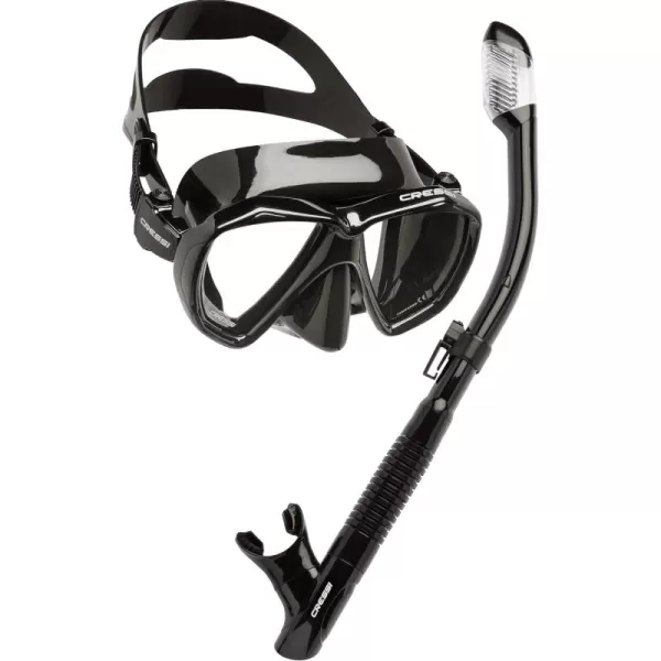 Adult Snorkeling Kit: Mask + Dry Snorkel, Dual Lens Mask Made of Soft Silicone: Perfect Seal, Ranger &amp; Tao Dry: Designed in Italy